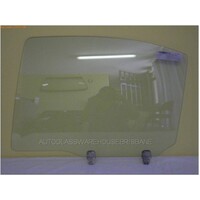 MITSUBISHI LANCER CJ/CF - 9/2007 TO CURRENT - SEDAN/HATCH - PASSENGERS - LEFT SIDE REAR DOOR GLASS - WITH FITTING - GREEN