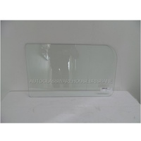 suitable for TOYOTA LANDCRUISER 40 SERIES - 1/1969 to 11/1984 - SWB WAGON - LEFT SIDE CARGO/DOG BOX GLASS - (650 x 390)