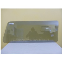 NISSAN PATROL GQ SWB - 2/1988 TO 11/1997 - 2DR HARDTOP - LEFT OR RIGHT SIDE REAR CARGO GLASS - INCLUDES RUBBER - STEEL TOP - GREY