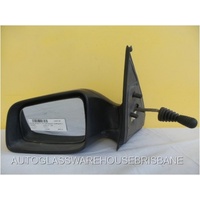 HOLDEN ASTRA TS - 5DR HATCH 8/98>9/05 - LEFT SIDE COMPLETE MANUAL MIRROR - BLACK