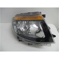 FORD RANGER PX - 9/2011 TO 1/2015 - UTE - DRIVERS - RIGHT SIDE HEADLIGHT - BLACK