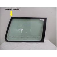MITSUBISHI PAJERO NH/NJ/NK/NL - 5/1991 to 4/2000 - 4DR WAGON LWB - DRIVER - RIGHT SIDE REAR CARGO GLASS - SQUARED OFF CORNER (815mm WIDE) - GREEN 
