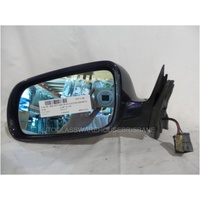 AUDI A4 B5 - 7/1995 to 5/2001 - 4DR SEDAN - LEFT SIDE MIRROR - BLUE - ELECTRIC