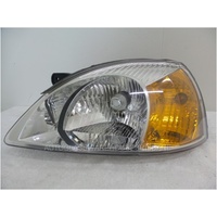 KIA RIO - SEDAN/HATCH 6/00>8/02 - PASSENGER - LEFT SIDE HEADLIGHT - CLEAR INSIDE (4 PINS)