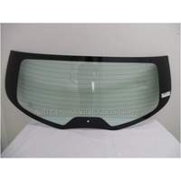 NISSAN DUALIS J10 - 7 SEATER - 4/2010 to 6/2014 - 4DR WAGON - REAR WINDSCREEN GLASS - HEATED, WITH BOTTOM MOULD, WIPER HOLE - GREEN