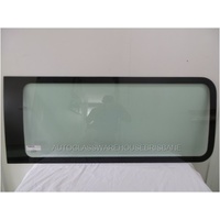 LDV V80 - 2/2013 to CURRENT - VAN - RIGHT SIDE FRONT CARGO - SLIDING DOOR FXED BONDED WINDOW GLASS - 1335x555 - GREEN  - (LOW STOCK)