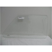 SUBARU JUSTY SJ10 - 1987 - 3DR HATCH - DRIVERS - RIGHT SIDE REAR OPERA/CARGO GLASS - 3 HOLES - 735 X 390