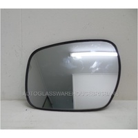 MAZDA CX-7 - 11/2007 to 02/2012 - 5DR WAGON - PASSENGERS - LEFT SIDE MIRROR WITH BACKING PLATE - C235- CURVED GLASS - 133MM HIGH X 193MM WIDEST ANGLE