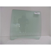 NISSAN BLUEBIRD 910 - 5/1981 to 1986 - 4DR WAGON - PASSENGERS - LEFT SIDE REAR DOOR GLASS - BACK EDGE 485MM TALL