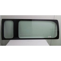 suitable for TOYOTA HIACE ZX SLWB - 6/2019 TO CURRENT - VAN - PASSENGERS - LEFT SIDE REAR FIXED CARGO GLASS - 1640 x 590 - GREEN