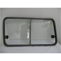 suitable for TOYOTA LANDCRUISER 75 SERIES - 1/1985 to 12/2006 & onwards - TROOP CARRIER - DRIVERS - LEFT SIDE REAR SLIDING WINDOW GLASS ASSY - COMPLET