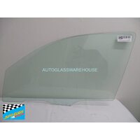 MAZDA 2 DY - 12/2002 to 1/2007 - 5DR HATCH - PASSENGERS - LEFT SIDE FRONT DOOR GLASS - 2 HOLES - GREEN