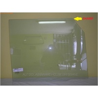suitable for TOYOTA LANDCRUISER 75 SERIES / BUNDERA - 1/1985 to 10/1999 - UTE - RIGHT SIDE FRONT DOOR GLASS - (SHARP ANGLE TOP CORNER) - 1/4 TYPE