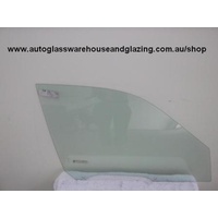 suitable for TOYOTA STARLET KP90 - 3/1996 to 9/1999 - 5DR HATCH - DRIVERS - RIGHT SIDE FRONT DOOR GLASS - 2 HOLES MANUAL