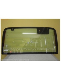 JEEP WRANGLER TJ - 1/2003 to 2/2007 - 2DR WAGON - REAR WINDSCREEN GLASS - 6 HOLES (CENTER DIST 187MM HINGE HOLE TO WIPER HOLE) - 622mm X 1250mm wide