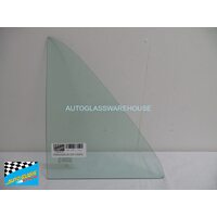 MERCEDES S CLAS W126 - 1/1981 TO 3/1986 - 4 DOOR SEDAN - LEFT SIDE REAR QUARTER GLASS -  320w X 375h - GREEN