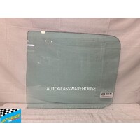 NISSAN ATLAS F23 - 1/1995 to CURRENT - IMPORT TRUCK - PASSENGERS - LEFT SIDE FRONT DOOR GLASS - WITH VENT - 500MM X 583MM - GREEN 