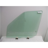 LAND ROVER RANGE ROVER SPORT L320 - 1/2005 to 5/2013 - 5DR WAGON  - LEFT SIDE FRONT DOOR GLASS - GREEN - WITH FITTINGS