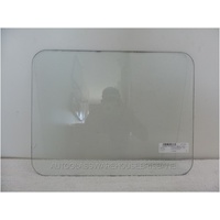 suitable for TOYOTA LANDCRUISER 55 SERIES - 1967 to 10/1980 - WAGON - LEFT SIDE-REAR BARN DOOR GLASS - 480mm X 370mm
