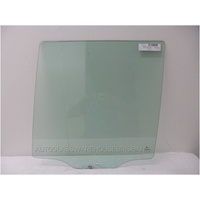 VOLKSWAGEN AMAROK 2H - 2/2011 to 3/2023 - 4DR UTE -  LEFT SIDE REAR DOOR WINDUP WINDOW GLASS - GREEN - 1 HOLE