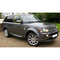 LAND ROVER RANGE ROVER SPORT L320 - 8/2005 to 5/2013 - WAGON - RIGHT SIDE FRONT DOOR GLASS - GREEN - WITH FITTINGS