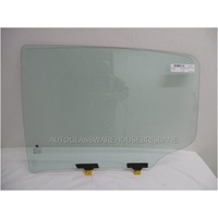 HOLDEN COLORADO RG - 6/2012 to CURRENT - 4DR DUAL CAB - PASSENGERS - LEFT SIDE REAR DOOR GLASS - WITH FITTING - 666MM WIDE