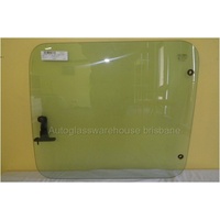 FORD TRANSIT VE/VF/VG - 4/1994 to 9/2000 - LWB - DRIVERS - RIGHT SIDE REAR FLIPPER GLASS - (3 HOLES) - 600 WIDE X 545 HIGH