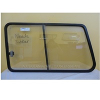 NISSAN PATROL MQ/GQ LWB - 6/1980 to 1/1997 - 5DR WAGON - LEFT SIDE SLIDER CARGO *NEEDS RUBBER (GENUINE NOT RUSTY)