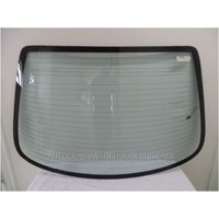 NISSAN SKYLINE R33 - 1/1993 to 1/1998 - 2DR COUPE - REAR WINDSCREEN GLASS - NO WIPER HOLE - GREEN