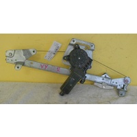 HOLDEN COMMODORE / CREWMAN -VY/VZ - 4DR SED/WAG 2002>2007 - LEFT SIDE REAR DOOR ELECTRIC WINDOW REGULATOR-(Oval Plug) 