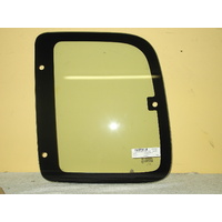 suitable for TOYOTA HILUX RZN140 - 10/1997 to 3/2005 - 2DR XTRA CAB - PASSENGERS - LEFT SIDE FLIPPER GLASS - 3 HOLES - GREEN