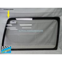 MITSUBISHI PAJERO NH/NL - 5/1991 to 4/2000 - 4DR WAGON SWB (890mm wide) - DRIVERS - RIGHT SIDE CARGO GLASS - ROUNDED CORNER