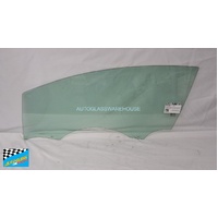 HOLDEN ASTRA PJ GTC SPORT - 12/2014 TO 12/2016 - 2DR COUPE - LEFT SIDE FRONT DOOR GLASS - 2 HOLES - GREEN