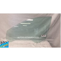 AUDI A6/RS6/S6 C5 - 10/1997 TO 1/2005 - 4DR SEDAN/5DR WAGON - PASSENGERS - LEFT SIDE FRONT DOOR GLASS - 2 HOLES - GREEN