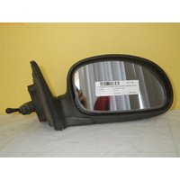 HYUNDAI LANTRA J2 - 4DR SEDAN/WAGON 8/95>7/00 - RIGHT SIDE COMPLETE MANUAL MIRROR-BLACK