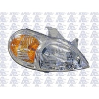 KIA RIO - SEDAN/HATCH 6/00>8/02 - DRIVERS - RIGHT SIDE HEADLIGHT - CLEAR INSERT - NEW