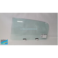 MITSUBISHI MIRAGE LB - 2/2020 TO CURRENT - 5DR HATCH  - PASSENGERS - LEFT SIDE REAR DOOR GLASS - WITH FITTING - GREEN