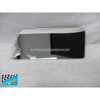 SUITABLE FOR TOYOTA COROLLA KE70/AE80/AE82 - 3/1980 to 1989 - 4DR SEDAN/5DR HATCH - DRIVERS - RIGHT SIDE MIRROR - FLAT GLASS ONLY (190 WIDEST X 85H)