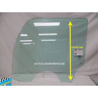 KENWORTH T300/T400/T600  - 1/2019 TO CURRENT - TRUCK - PASSENGER - LEFT SIDE FRONT DOOR GLASS - (R44-1110) GREEN - (728mm high)