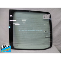 VOLKSWAGEN TRANSPORTER T5/T6 - 8/2004 TO CURRENT - HI-ROOF VAN - DRIVERS - RIGHT SIDE REAR BARN DOOR GLASS - HEATED - GREEN - 730W X 640H