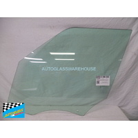 RANGE ROVER L405 1/2013 TO 6/2022 - 4DR WAGON - PASSENGER - LEFT SIDE FRONT DOOR GLASS - GREEN - 2 HOLES