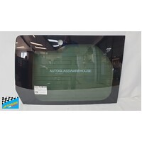 fits TOYOTA HIACE H30 ZR - 6/2019 to CURRENT - LWB (TRADE VAN) - PASSENGER - LEFT SIDE REAR BARN DOOR GLASS - PRIVACY GREY - 1 HOLE - HEATED