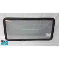 MITSUBISHI L300 EXPRESS SF/SG/SH/SJ - 10/1986 to 1/2013 - VAN - LEFT/RIGHT SIDE SLIDING DOOR GLASS (hole 940w x 450) - KINGSLEY FRAME (to be glued on)