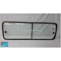 suitable for TOYOTA HIACE - 5/1977 TO 12/1982 - VAN - RIGHT SIDE REAR SLIDING GLASS - COMPLETE UNIT (PLS CHECK SIZE 1455 X 500)