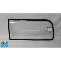 VOLKSWAGEN KOMBI T2 - 1973 TO 1980 - VAN - RIGHT SIDE REAR FIXED BONDED WINDOW GLASS - RUBBER IN - (900MM X 420MM)