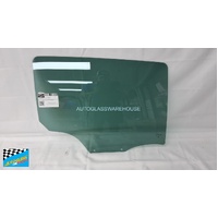 PEUGOT 207 - 6/2007 TO 9/2012 - 4DR WAGON - RIGHT SIDE REAR DOOR GLASS - DARK GREEN
