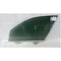 BMW X3 G01 - 10/2017 to CURRENT - 5DR WAGON - PASSENGER - LEFT SIDE FRONT DOOR GLASS (2 HOLES) - GREEN - WITH FITTING - LAMINATED