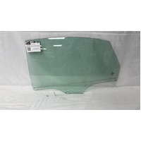 AUDI Q5 FY - 3/2017 TO 7/2025 - 4DR SUV - PASSENGERS - LEFT SIDE REAR DOOR GLASS - 2 HOLES - SOLAR GREEN