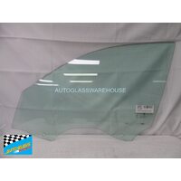 BMW 3 SERIES F30/F31/F80 - 3/2012 TO 2/2019 - SEDAN/WAGON - PASSENGERS - LEFT SIDE FRONT DOOR GLASS - 2 HOLES - GREEN