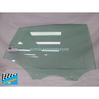 AUDI A5 - 03/2017 to CURRENT - 5DR HATCH - DRIVERS - RIGHT SIDE REAR DOOR GLASS - 2 HOLES - GREEN